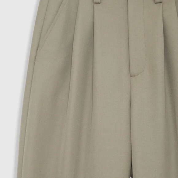 Anine Bing Carrie Pant in Green Khaki - Picture 4 of 6